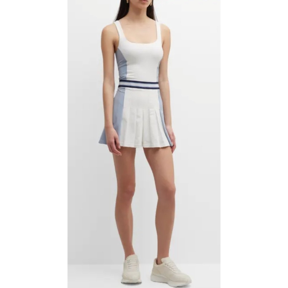 The Upside Legacy Lucette Active Dress Large Blue White‎ Tennis Athleisure